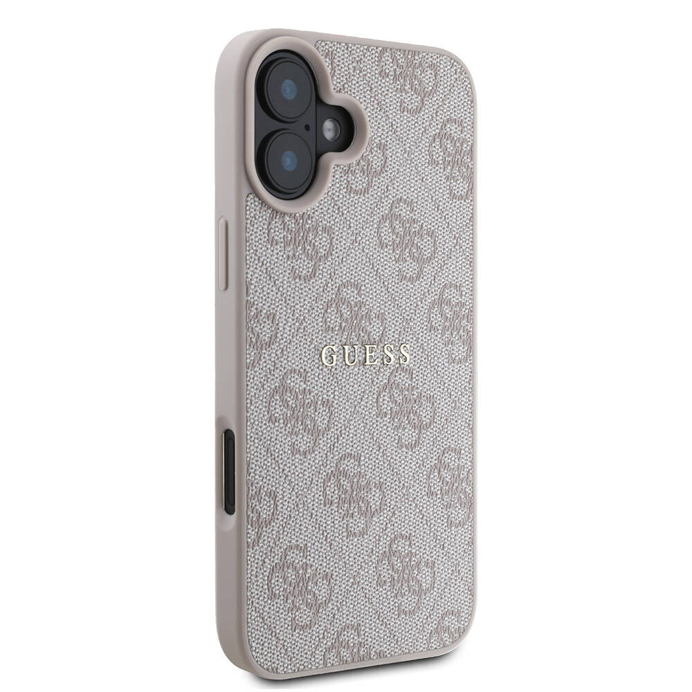 Guess iPhone 16 Plus Orjinal Lisanslı Magsafe Şarj Özellikli 4G Desenli Yazı Logolu Telefon Kılıfı-11