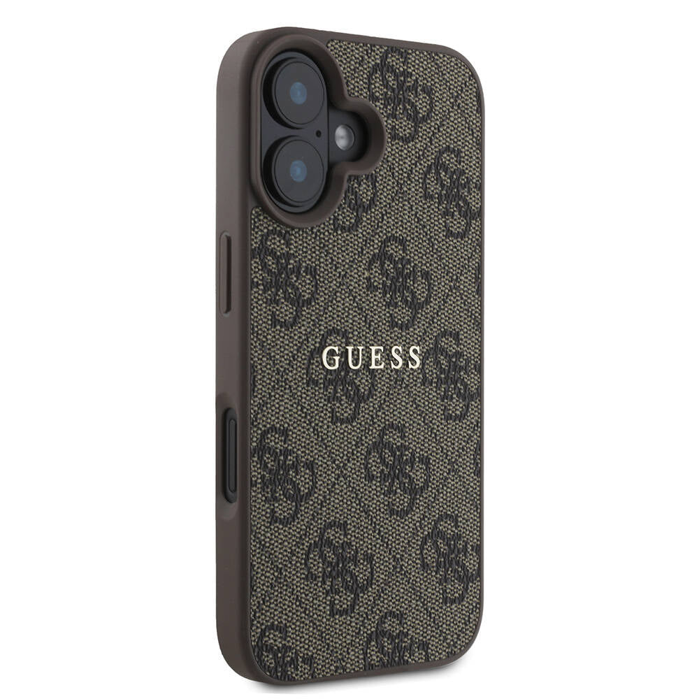 Guess iPhone 16 Plus Orjinal Lisanslı Magsafe Şarj Özellikli 4G Desenli Yazı Logolu Telefon Kılıfı-4