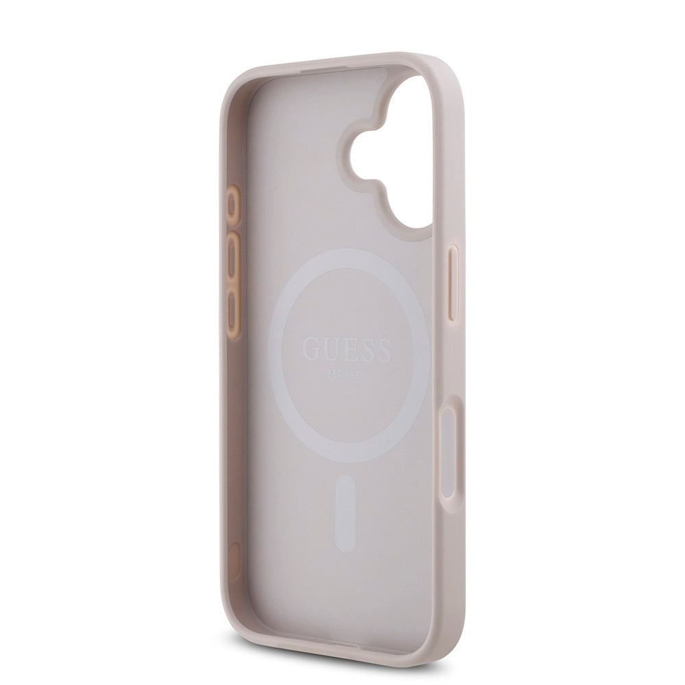 Guess iPhone 16 Plus Orjinal Lisanslı Magsafe Şarj Özellikli Small 4G Classic Telefon Kılıfı-19