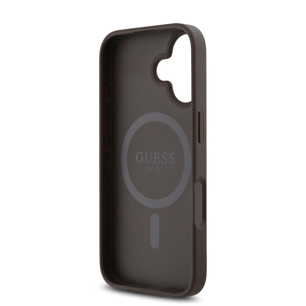 Guess iPhone 16 Plus Orjinal Lisanslı Magsafe Şarj Özellikli Small 4G Classic Telefon Kılıfı-22