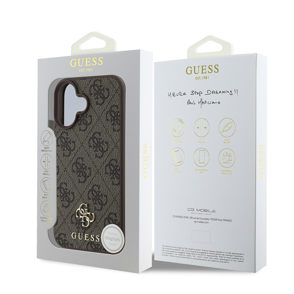 Guess iPhone 16 Plus Orjinal Lisanslı Magsafe Şarj Özellikli Small 4G Classic Telefon Kılıfı-24