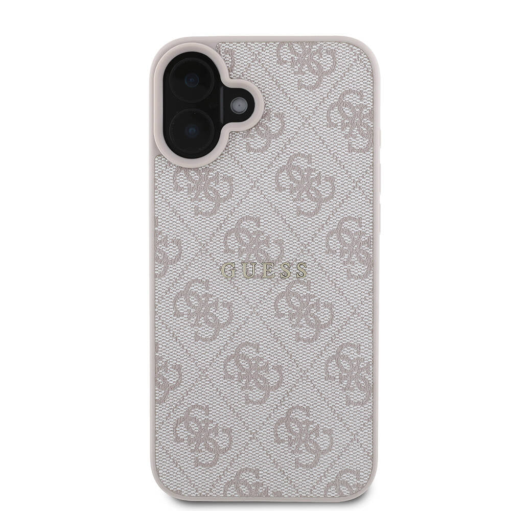 Guess iPhone 16 Plus Orjinal Lisanslı Magsafe Şarj Özellikli 4G Desenli Yazı Logolu Telefon Kılıfı-9