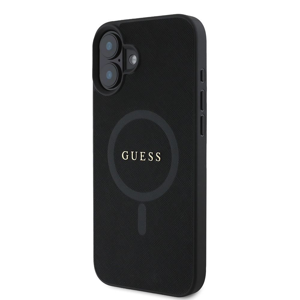 Guess iPhone 16 Plus Orjinal Lisanslı Magsafe Yazı Logolu Saffiano Classic Telefon Kılııfı-2