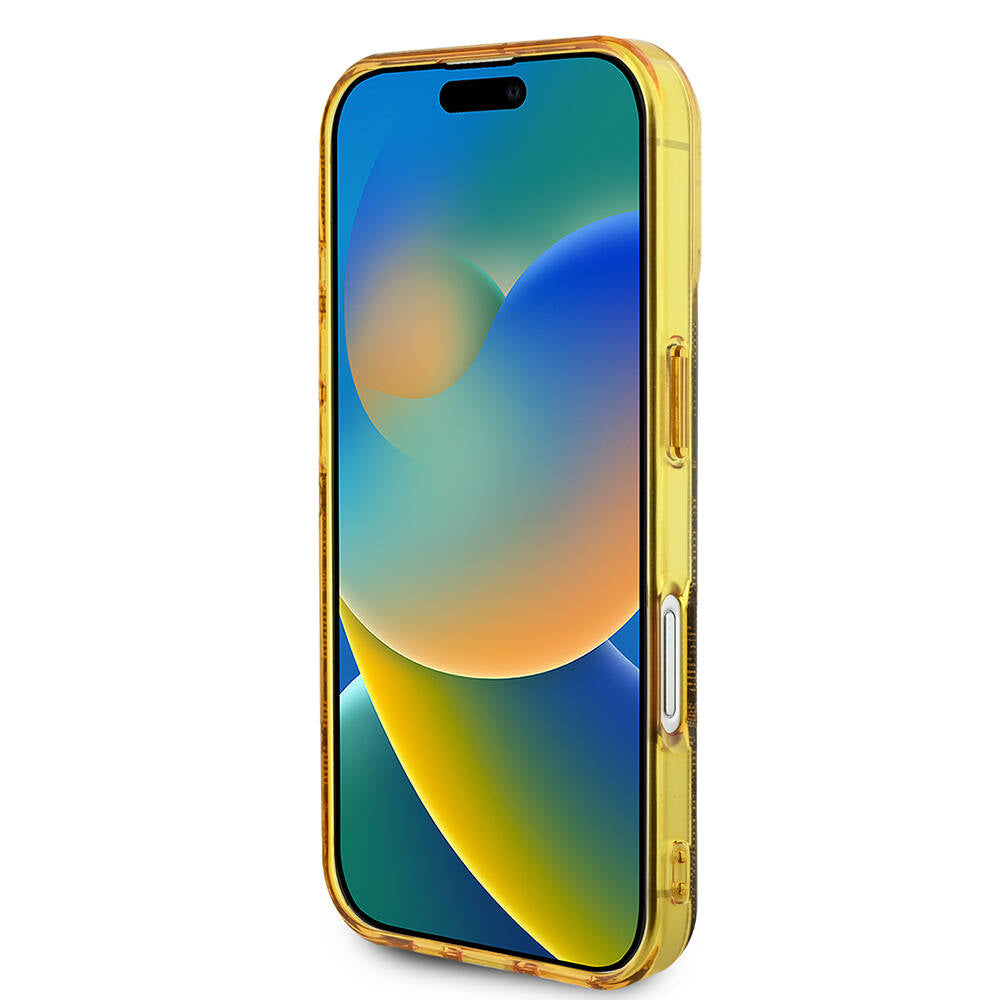 Guess iPhone 16 Plus Orjinal Lisanslı Magsafe Şarj Özellikli 4G Desenli IML Yazı Logolu Peony Telefon Kılıfı - 5