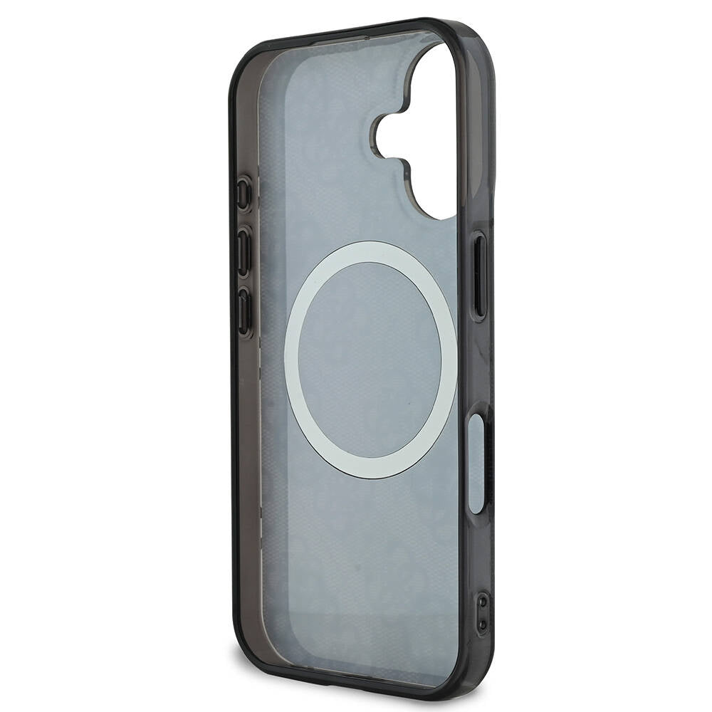 Guess iPhone 16 Plus Orjinal Lisanslı Magsafe Şarj Özellikli 4G Desenli IML Yazı Logolu Peony Telefon Kılıfı - 22