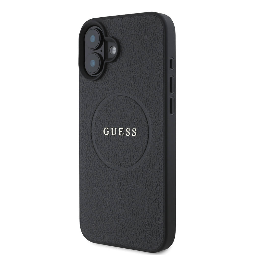 Guess iPhone 16 Plus Orjinal Lisanslı Magsafe Şarj Özellikli Yazı Logolu Grained Telefon Kılıfı - 2