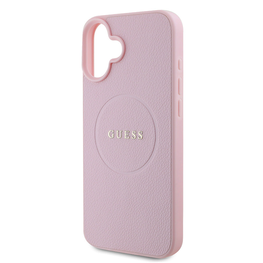 Guess iPhone 16 Plus Orjinal Lisanslı Magsafe Şarj Özellikli Yazı Logolu Grained Telefon Kılıfı - 21