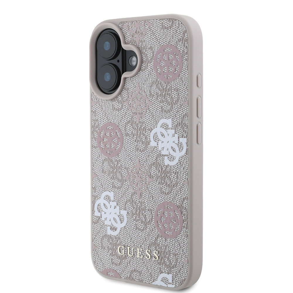 Guess iPhone 16 Plus Orjinal Lisanslı Magsafe Şarj Özellikli 4G Desenli Yazı Logolu Peony Telefon Kılıfı - 14