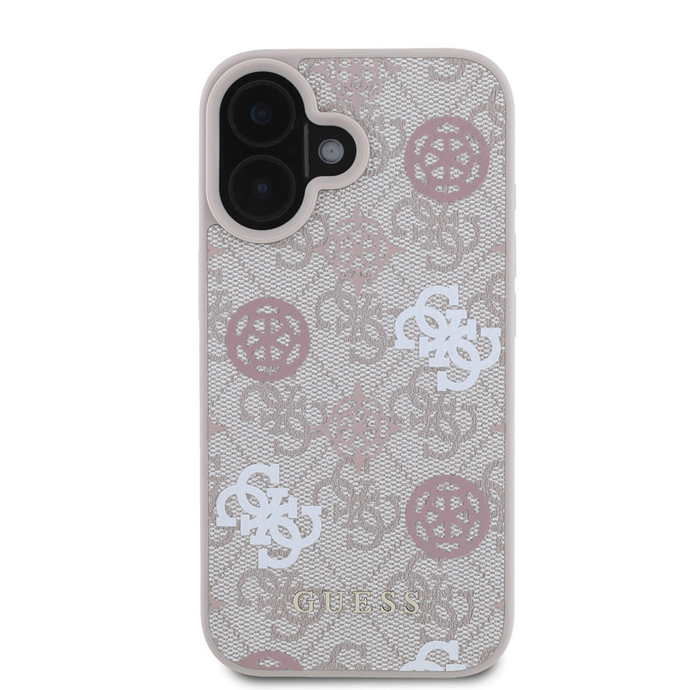 Guess iPhone 16 Plus Orjinal Lisanslı Magsafe Şarj Özellikli 4G Desenli Yazı Logolu Peony Telefon Kılıfı - 15