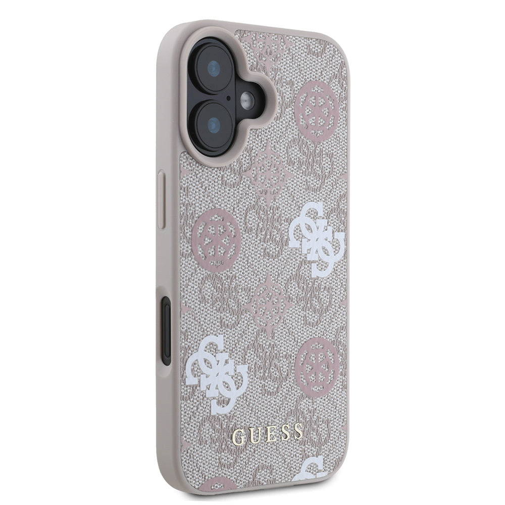 Guess iPhone 16 Plus Orjinal Lisanslı Magsafe Şarj Özellikli 4G Desenli Yazı Logolu Peony Telefon Kılıfı - 16