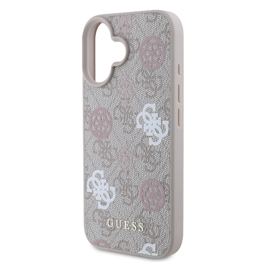 Guess iPhone 16 Plus Orjinal Lisanslı Magsafe Şarj Özellikli 4G Desenli Yazı Logolu Peony Telefon Kılıfı - 18