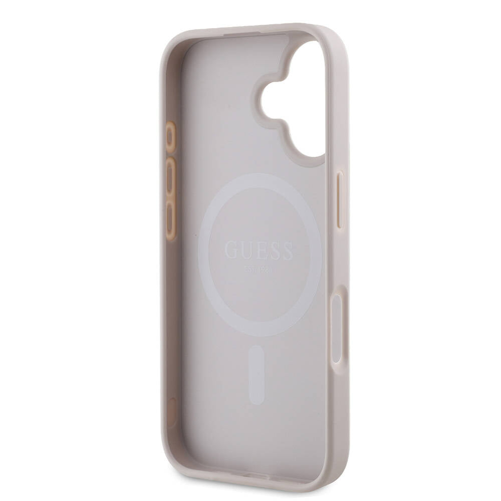 Guess iPhone 16 Plus Orjinal Lisanslı Magsafe Şarj Özellikli 4G Şerit Tasarımlı Printed Telefon Kılıfı - 21