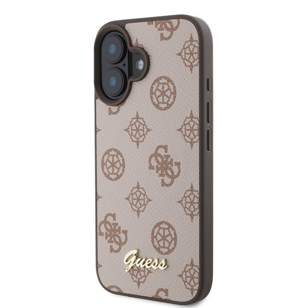 Guess iPhone 16 Plus Orjinal Lisanslı Magsafe Şarj Özellikli Yazı Logolu Peony Telefon Kılıfı - 2