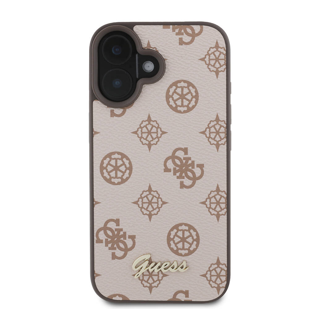 Guess iPhone 16 Plus Orjinal Lisanslı Magsafe Şarj Özellikli Yazı Logolu Peony Telefon Kılıfı - 3