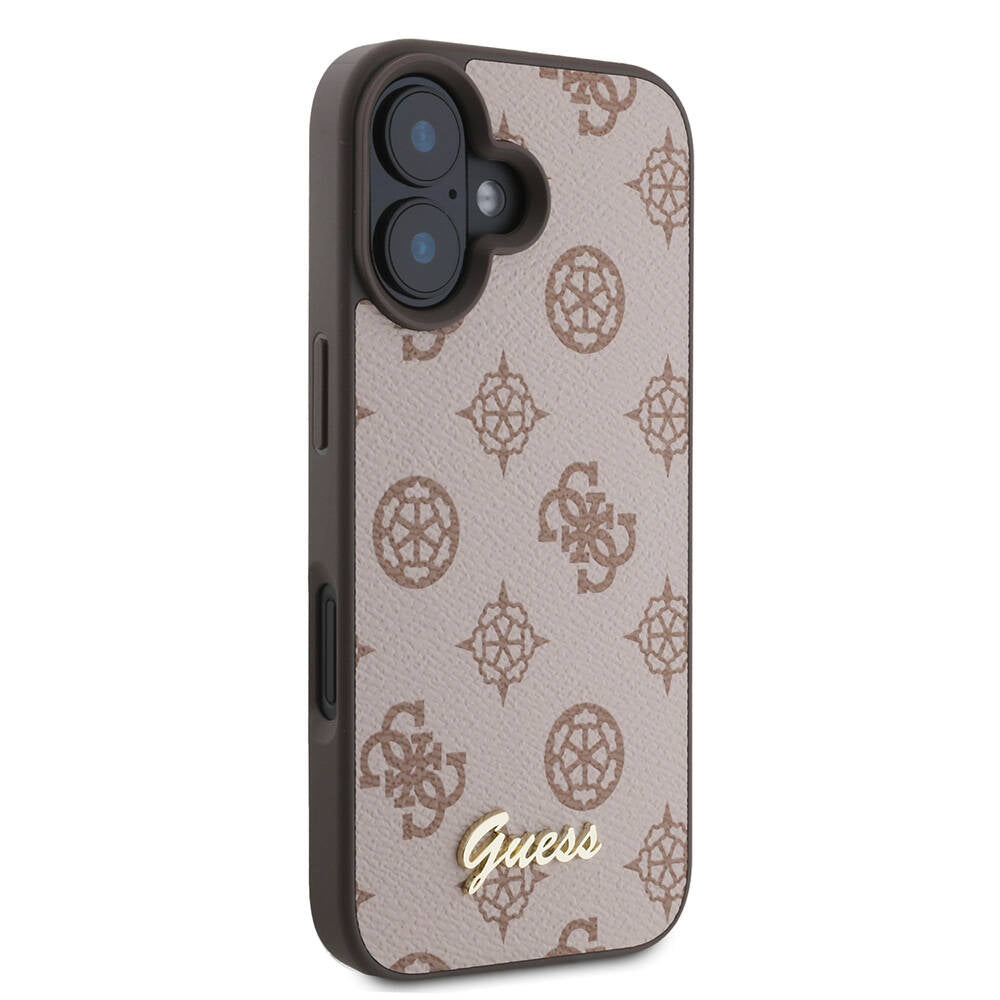 Guess iPhone 16 Plus Orjinal Lisanslı Magsafe Şarj Özellikli Yazı Logolu Peony Telefon Kılıfı - 4