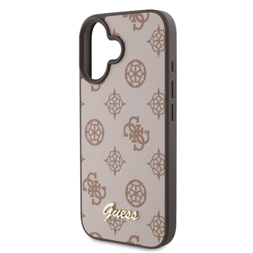 Guess iPhone 16 Plus Orjinal Lisanslı Magsafe Şarj Özellikli Yazı Logolu Peony Telefon Kılıfı - 5