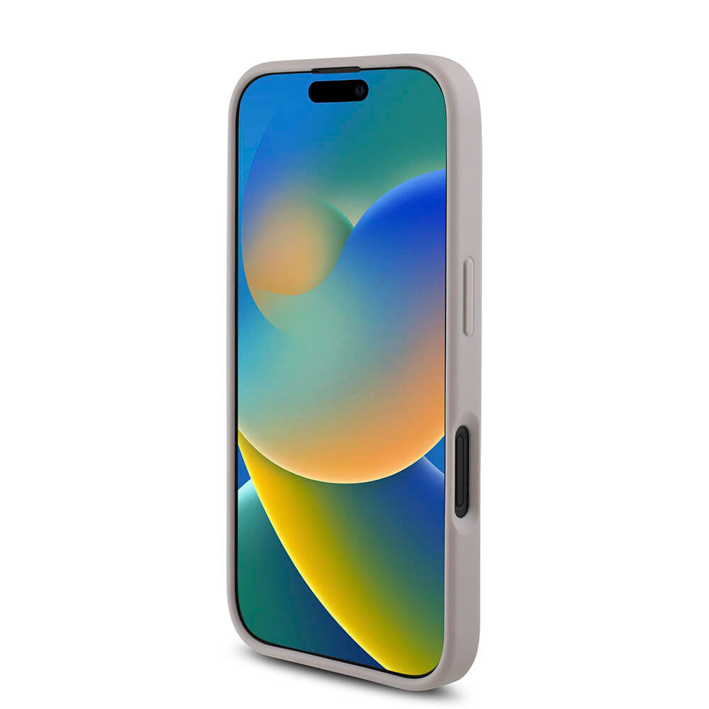 Guess iPhone 16 Plus Orjinal Lisanslı PU Deri 4G Desenli Metal Büyük 4G ve Yazı Logolu Telefon Kılıfı - 21