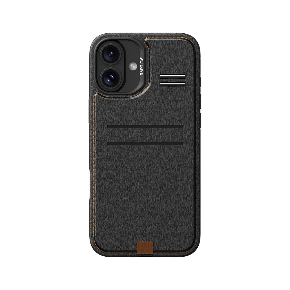 Raptic Slim Wallet Serisi iPhone 16 Plus Kılıf M-safe Şarj Özellikli Deri Görünümlü Kartlıklı Standlı Kılıf