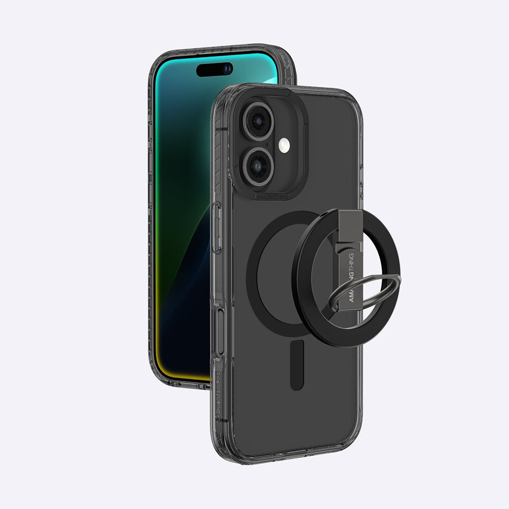 Amazingthing Titan Pro Serisi iPhone 16 Plus Magsafe Yüzük Standlı Telefon Kılıfı - 17