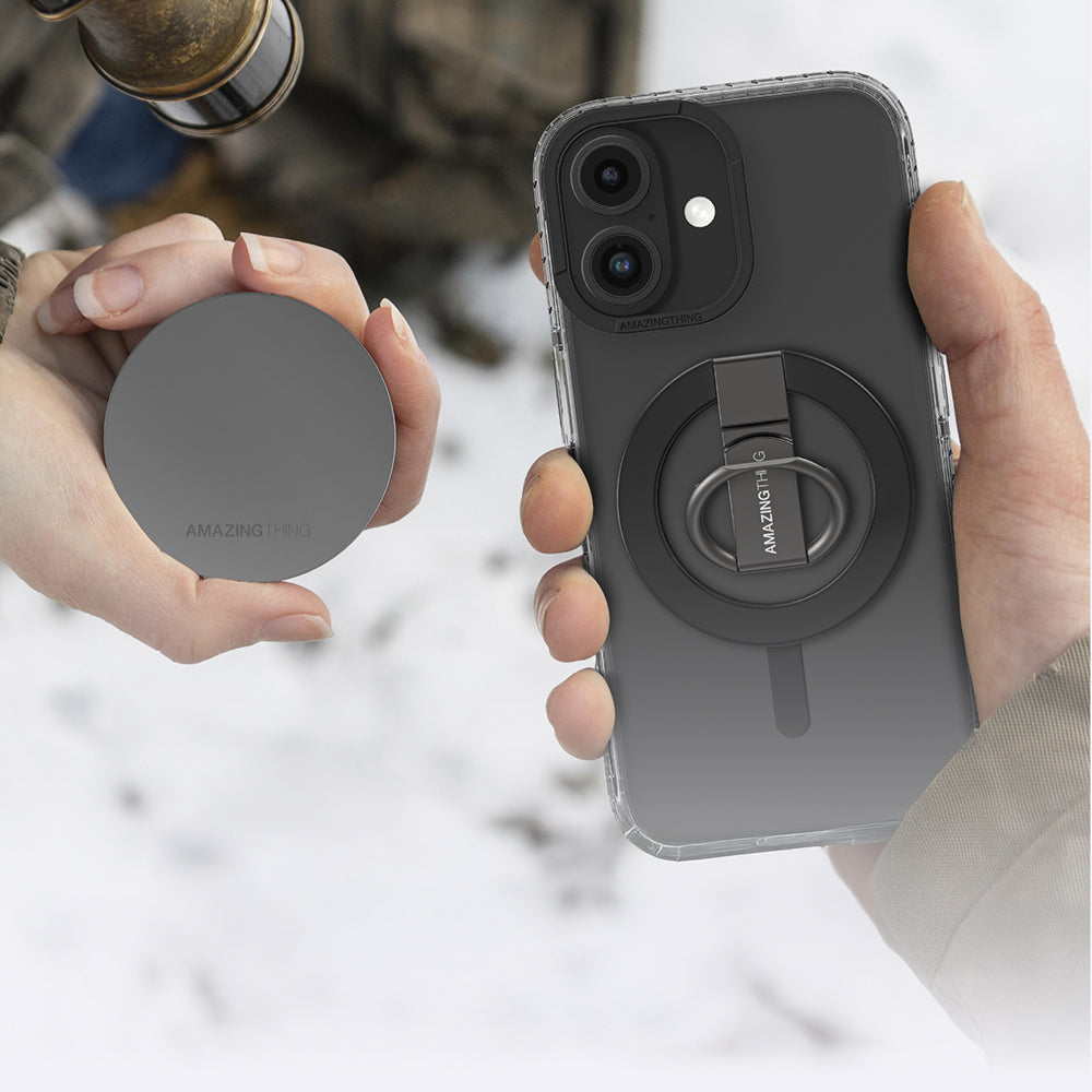 Amazingthing Titan Pro Serisi iPhone 16 Plus Magsafe Yüzük Standlı Telefon Kılıfı - 21
