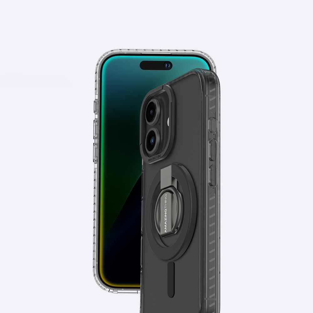 Amazingthing Titan Pro Serisi iPhone 16 Plus Magsafe Yüzük Standlı Telefon Kılıfı - 24