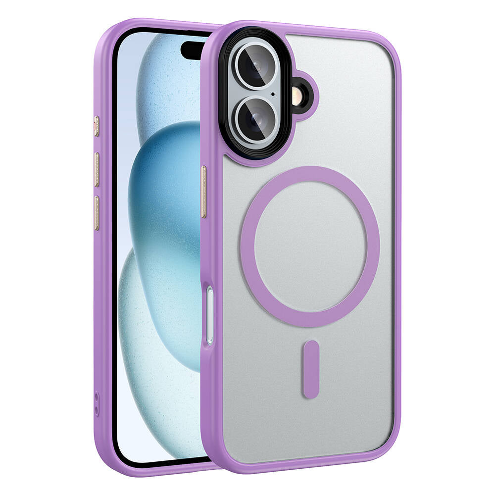 Cepax Matte Magsafe iPhone 16 Plus Mat Arka Yüzey Kablosuz Şarj Özellikli Telefon Kılıfı - 11