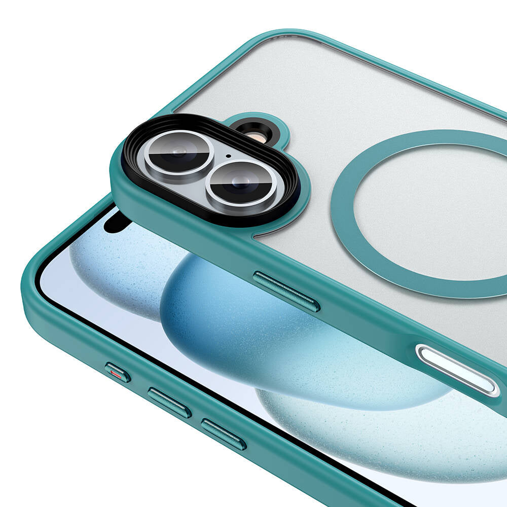 Cepax Matte Magsafe iPhone 16 Plus Mat Arka Yüzey Kablosuz Şarj Özellikli Telefon Kılıfı - 10