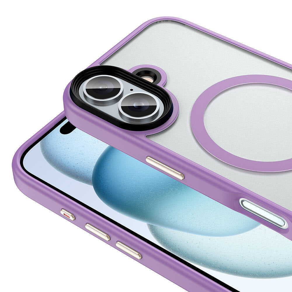 Cepax Matte Magsafe iPhone 16 Plus Mat Arka Yüzey Kablosuz Şarj Özellikli Telefon Kılıfı - 9