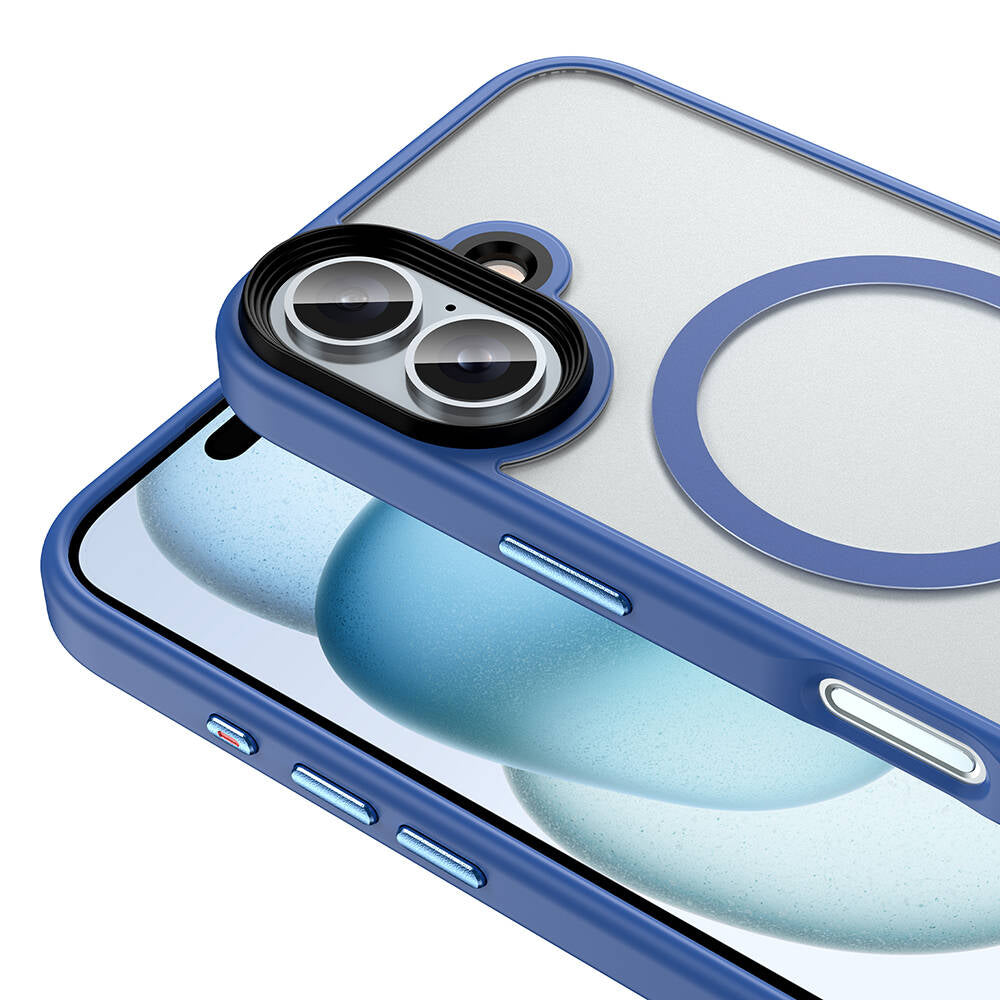 Cepax Matte Magsafe iPhone 16 Plus Mat Arka Yüzey Kablosuz Şarj Özellikli Telefon Kılıfı - 7