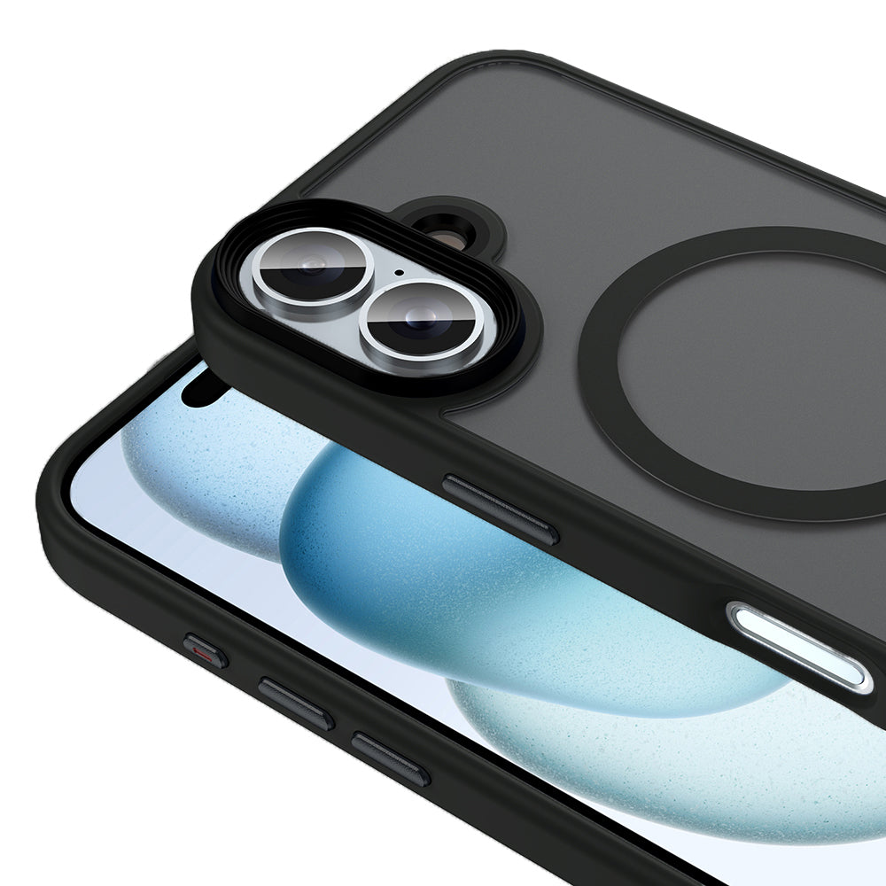 Cepax Matte Magsafe iPhone 16 Plus Mat Arka Yüzey Kablosuz Şarj Özellikli Telefon Kılıfı - 3