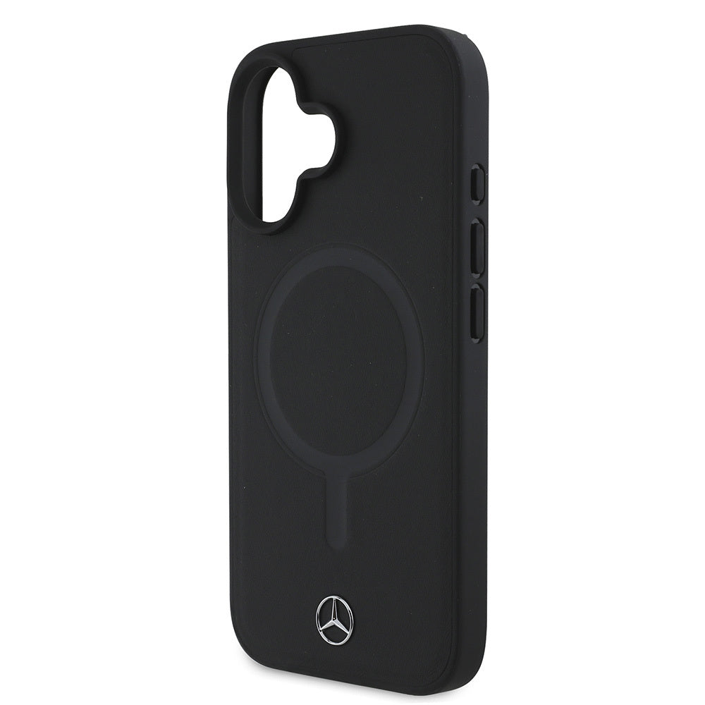 Mercedes Benz iPhone 16 Plus M-safe Şarj Özellikli Yumuşak Deri Orjinal Lisanslı Kılıf