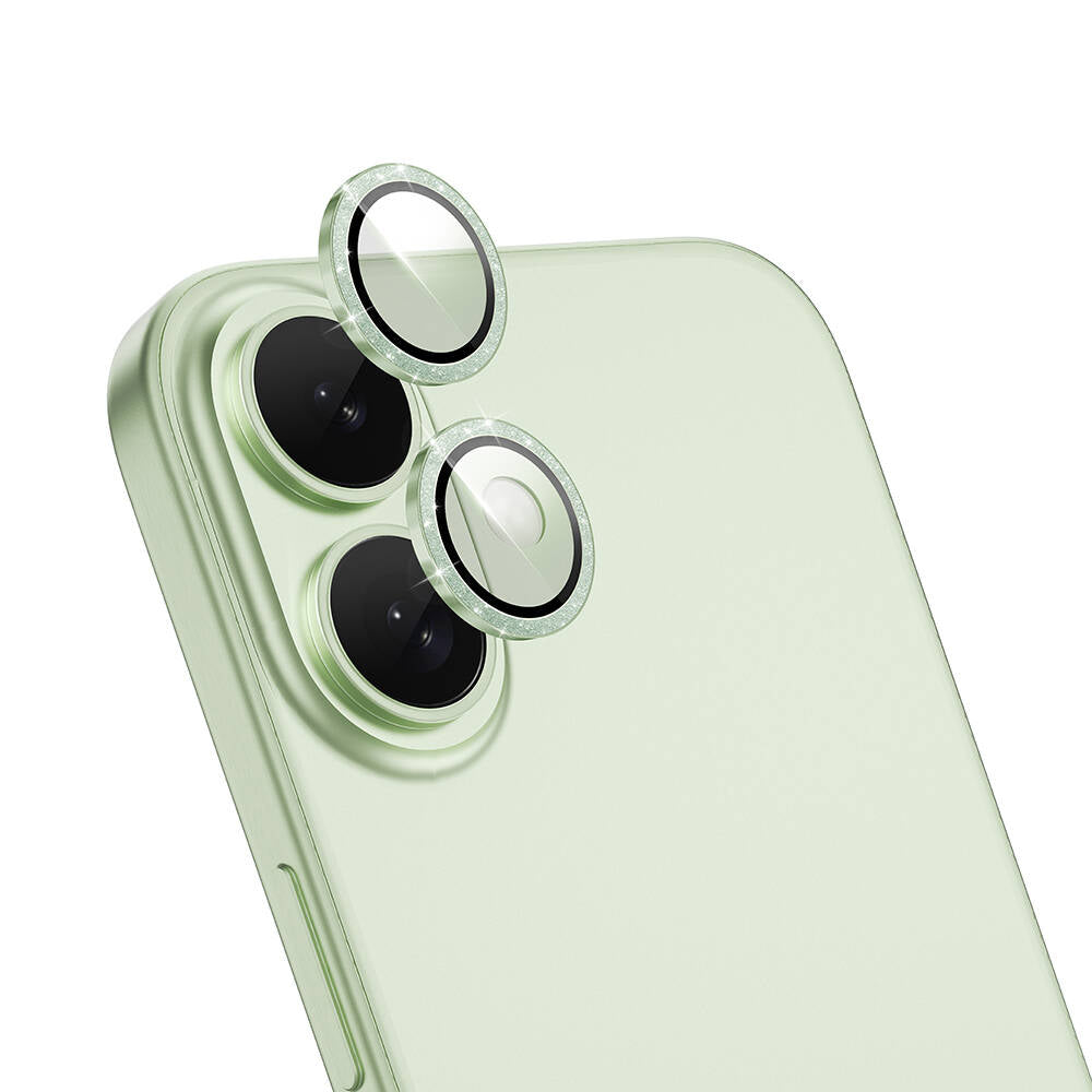 Wiwu LG-006 iPhone 16 Plus Diamond Lens Guard Kolay Uygulama Aparatlı Kamera Lens Koruyucu
