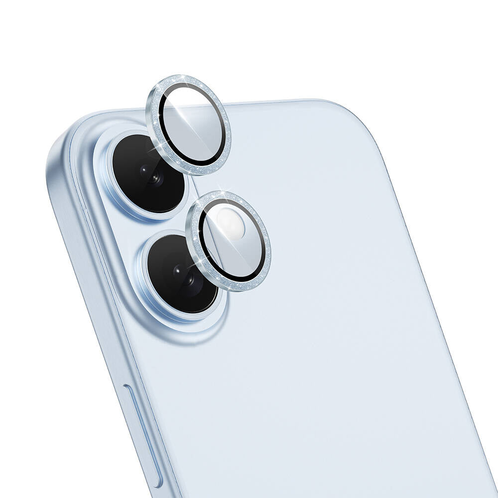 Wiwu LG-006 iPhone 16 Plus Diamond Lens Guard Kolay Uygulama Aparatlı Kamera Lens Koruyucu