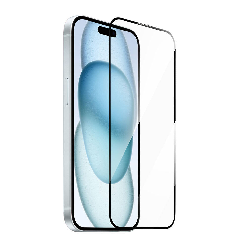 Wiwu SQ-008 iPhone 16 Plus Oleofobik Easy Install Darbeye Karşı Dayanıklı Temperli Cam Ekran Koruyucu + Kolay Uygulama Aparatlı