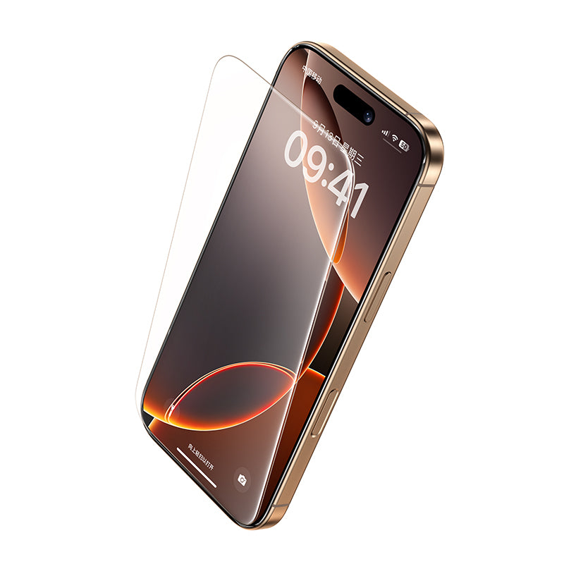 Benks iPhone 16 Pro 0.3mm InvisiWarrior Ekranı Tam Kaplayan Full Şeffaf Ekran Koruyucu