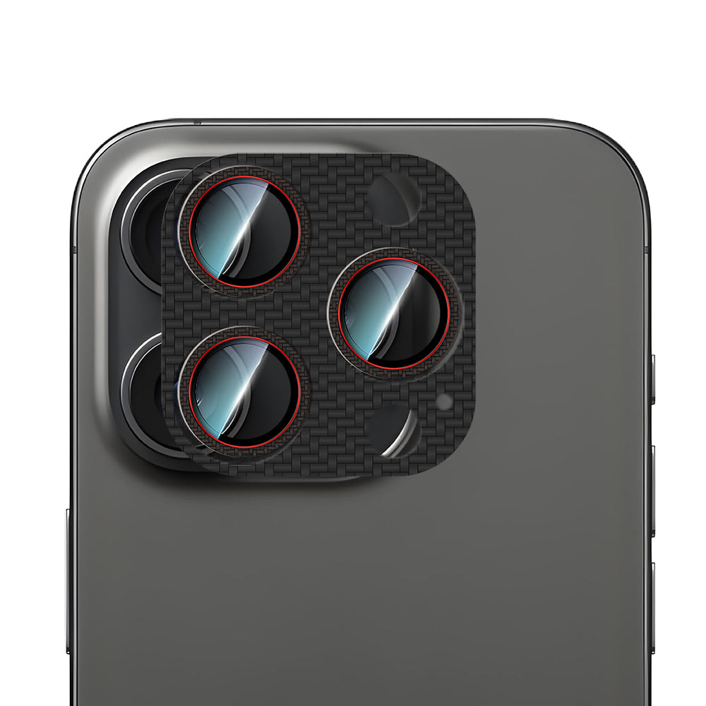 CaseWorld Karbon Fiber Serisi iPhone 16 Pro Anti Reflective Ultra Clear Full Kamera Lens Koruyucu