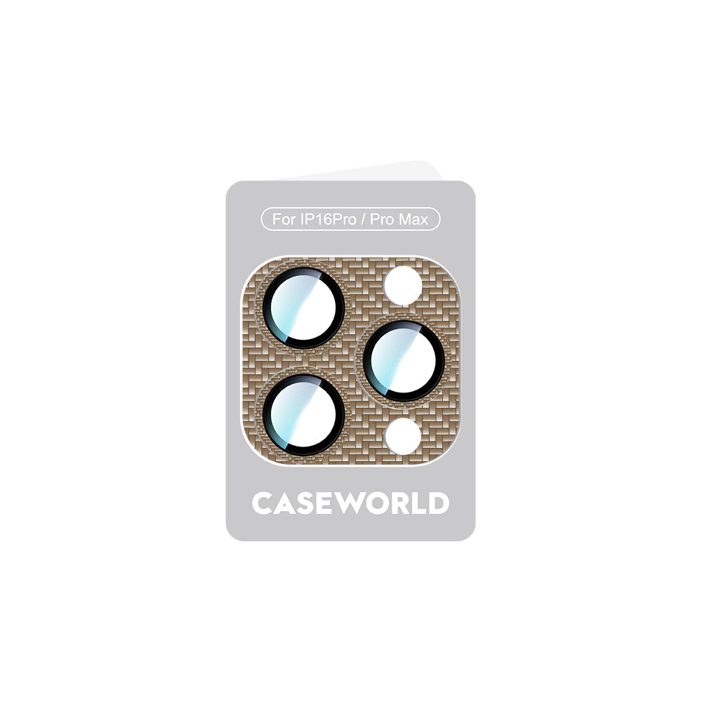 CaseWorld Karbon Fiber Serisi iPhone 16 Pro Anti Reflective Ultra Clear Full Kamera Lens Koruyucu