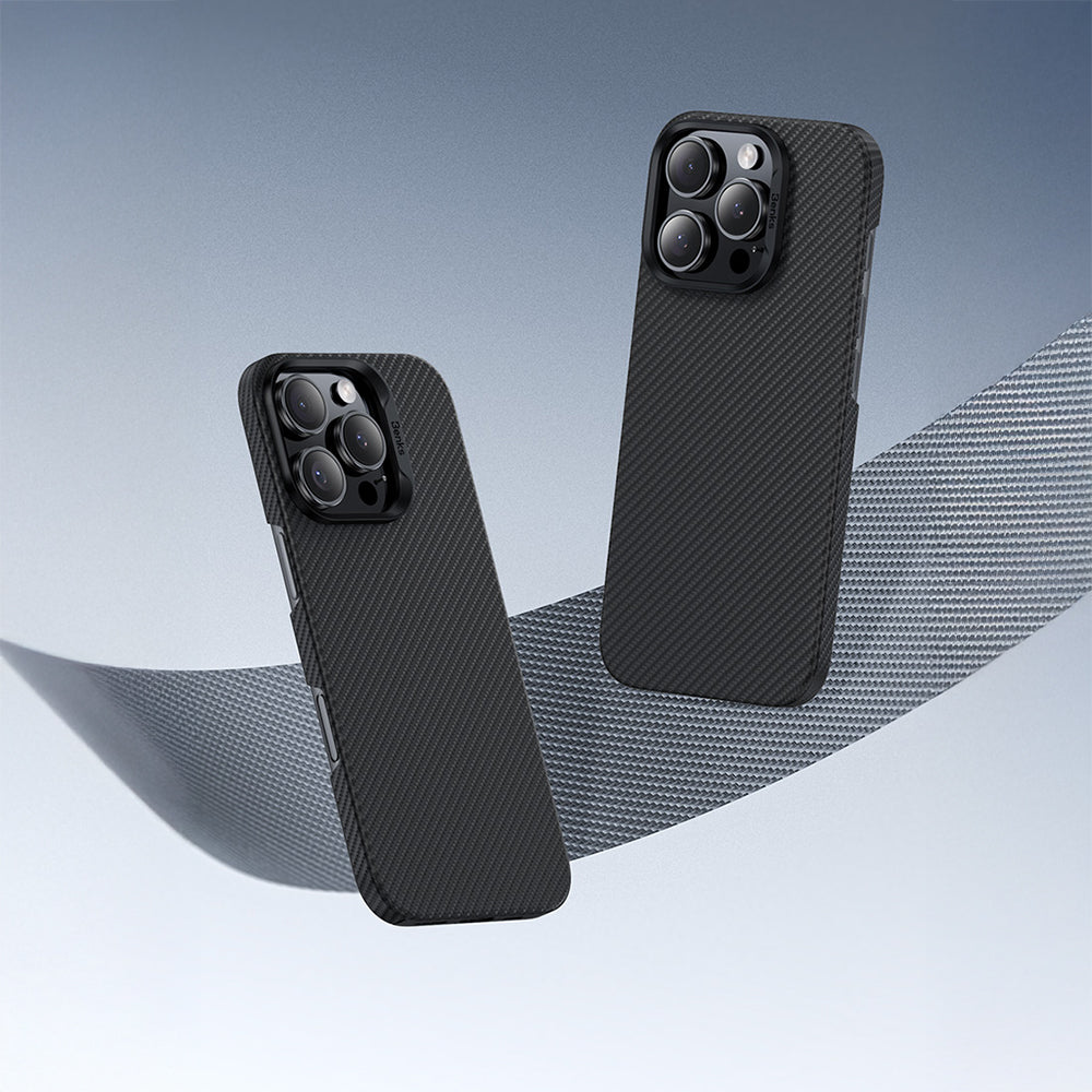 Benks iPhone 16 Pro M-safe Şarj Özellikli Metal Kamera Çerçeveli Magnetik ArmorAir 600D Kevlar Fiber Kılıf