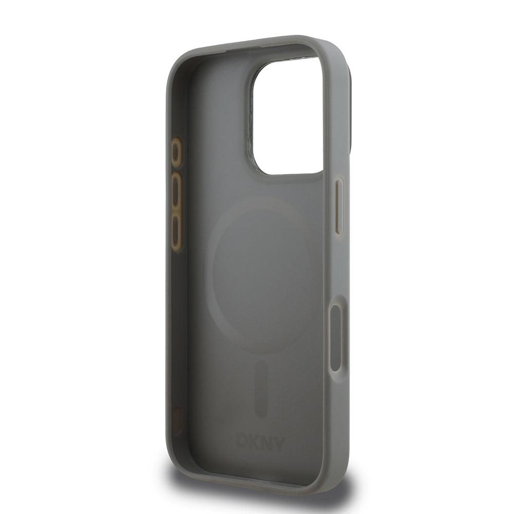 DKNY iPhone 16 Pro Orjinal Lisanslı M-safe Şarj Özellikli PU Deri Plain Kılıf