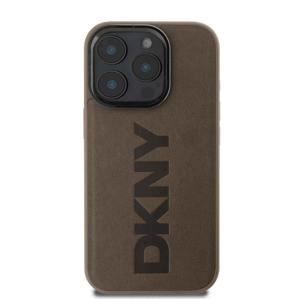 DKNY iPhone 16 Pro Orjinal Lisanslı M-safe Şarj Özellikli PU Deri Plain Kılıf