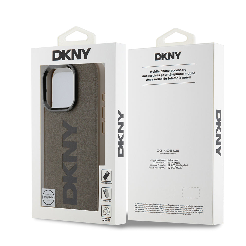 DKNY iPhone 16 Pro Orjinal Lisanslı M-safe Şarj Özellikli PU Deri Plain Kılıf