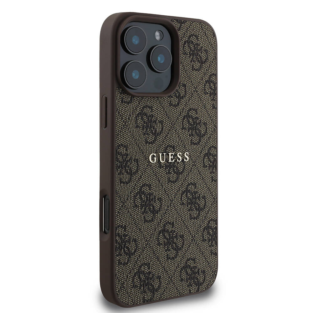 Guess iPhone 16 Pro Orjinal Lisanslı Magsafe Şarj Özellikli 4G Desenli Yazı Logolu Telefon Kılıfı - 11