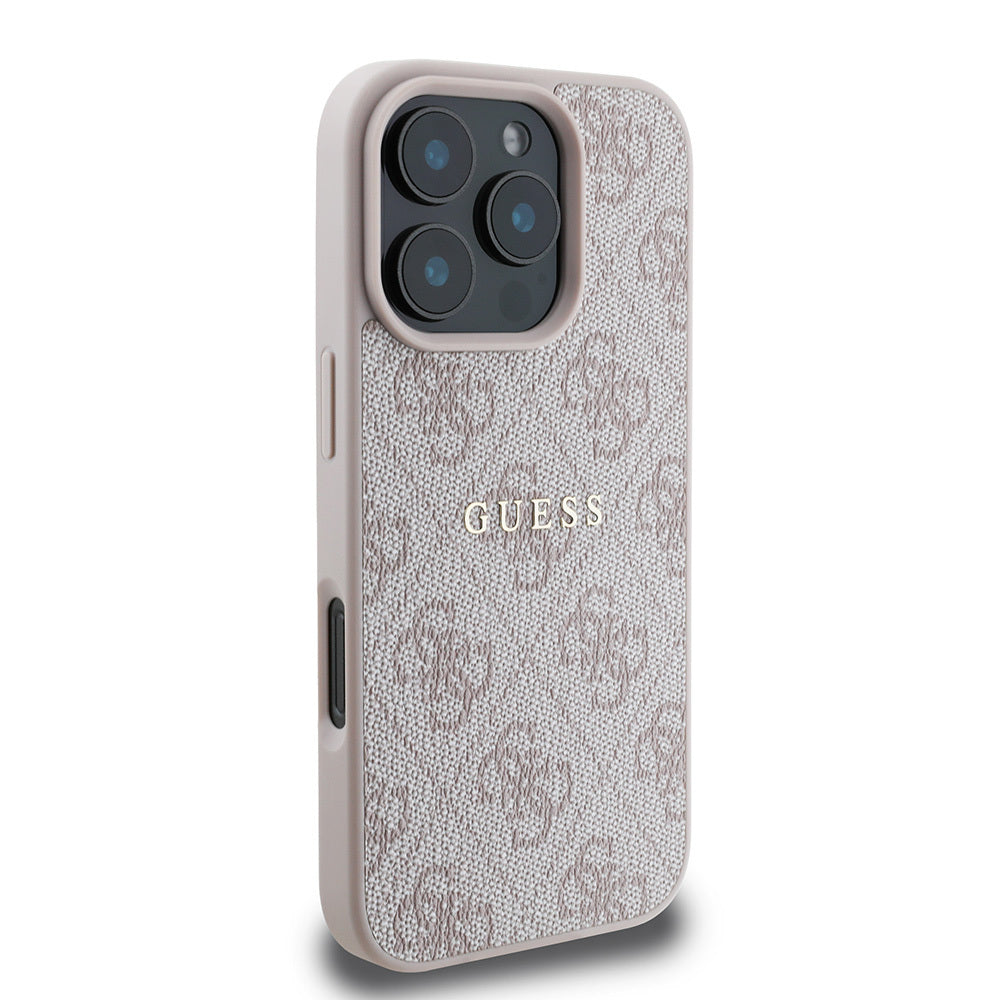 Guess iPhone 16 Pro Orjinal Lisanslı Magsafe Şarj Özellikli 4G Desenli Yazı Logolu Telefon Kılıfı - 18