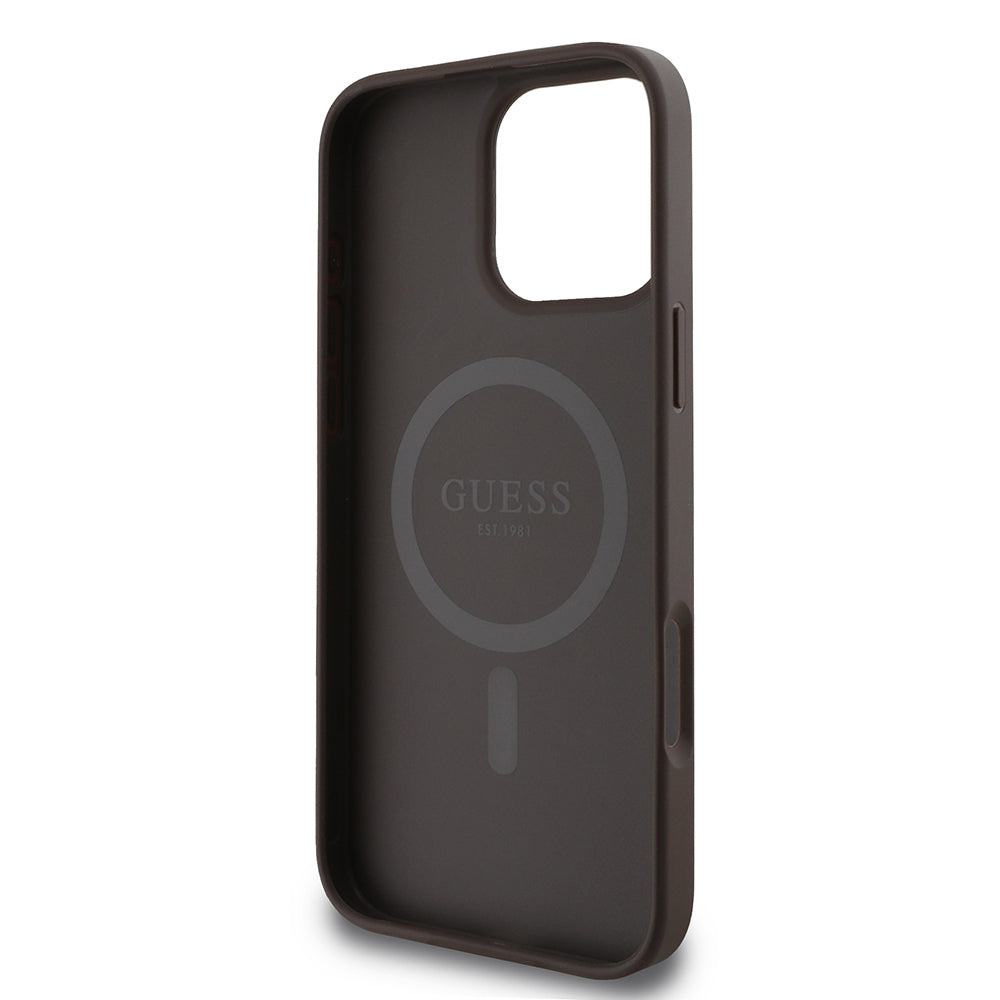 Guess iPhone 16 Pro Orjinal Lisanslı Magsafe Şarj Özellikli 4G Şerit Tasarımlı Printed Telefon Kılıfı - 21