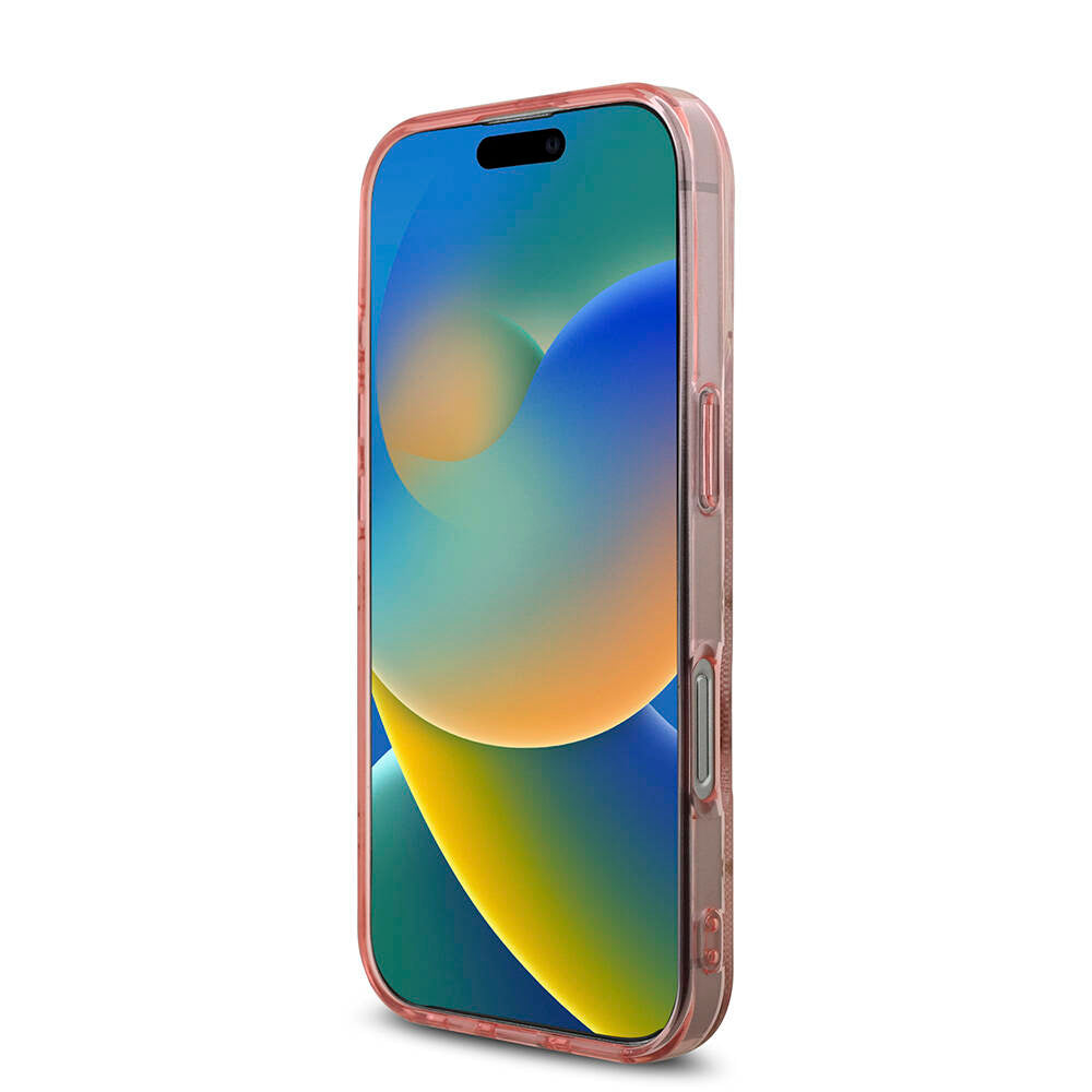 Guess iPhone 16 Pro Orjinal Lisanslı Magsafe IML Peony ve 4G Desenli Klasik Logolu Telefon Kılıfı - 20