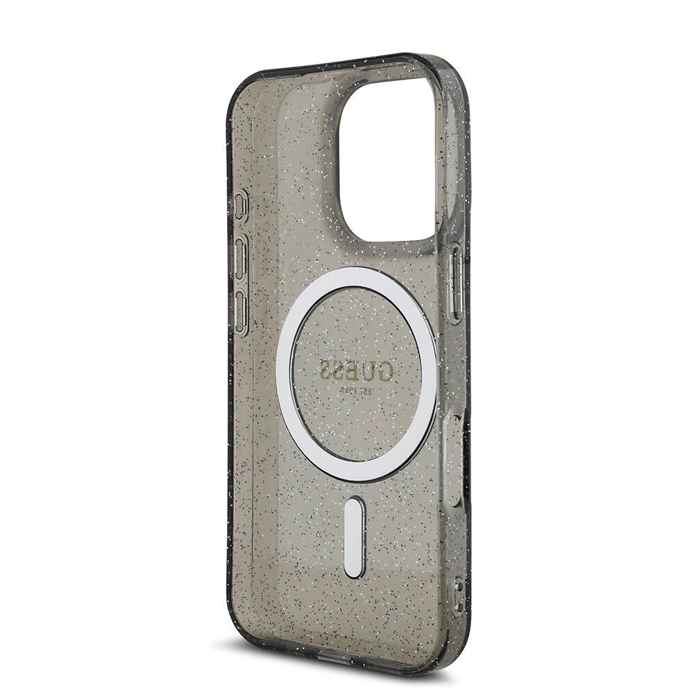 Guess iPhone 16 Pro Orjinal Lisanslı Magsafe Şarj Özellikli Simli Silikon İnci Bileklikli Telefon Kılıfı - 9