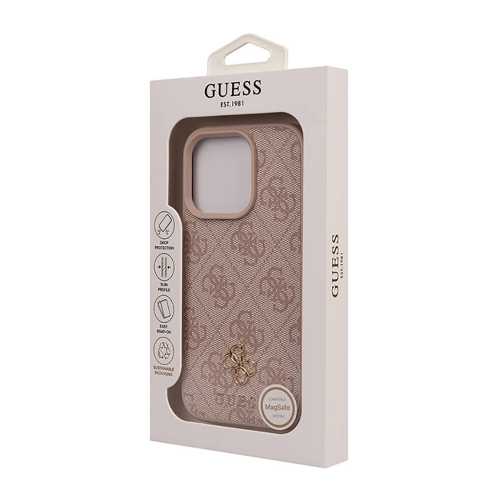 Guess iPhone 16 Pro Orjinal Lisanslı Magsafe Şarj Özellikli Small 4G Classic Telefon Kılıfı-18