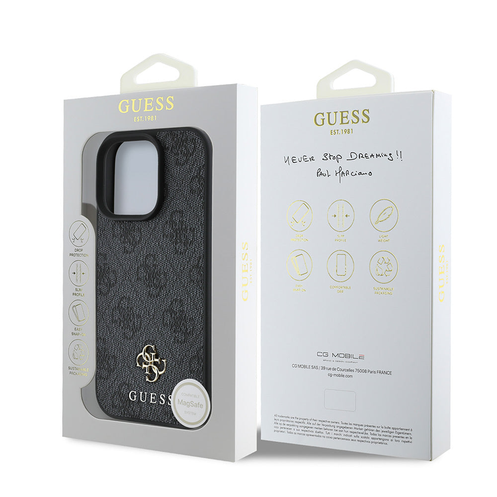 Guess iPhone 16 Pro Orjinal Lisanslı Magsafe Şarj Özellikli Small 4G Classic Telefon Kılıfı-8