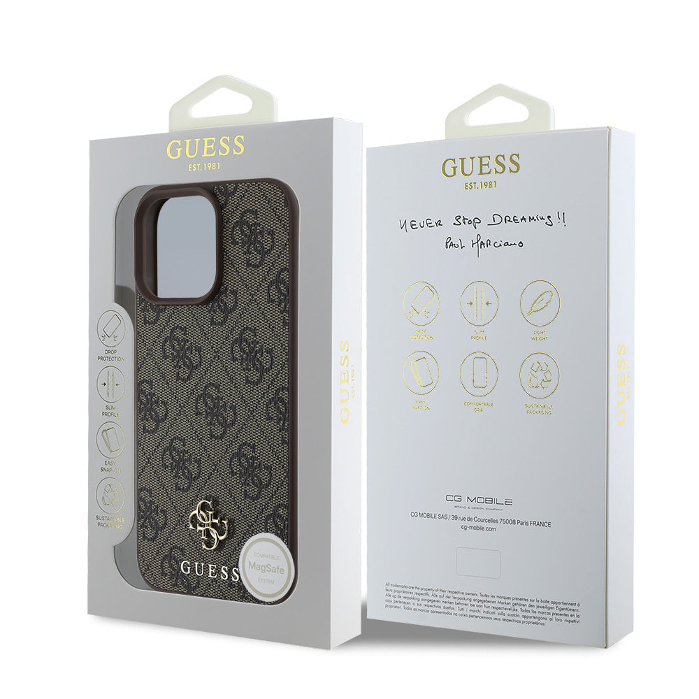 Guess iPhone 16 Pro Orjinal Lisanslı Magsafe Şarj Özellikli Small 4G Classic Telefon Kılıfı-15