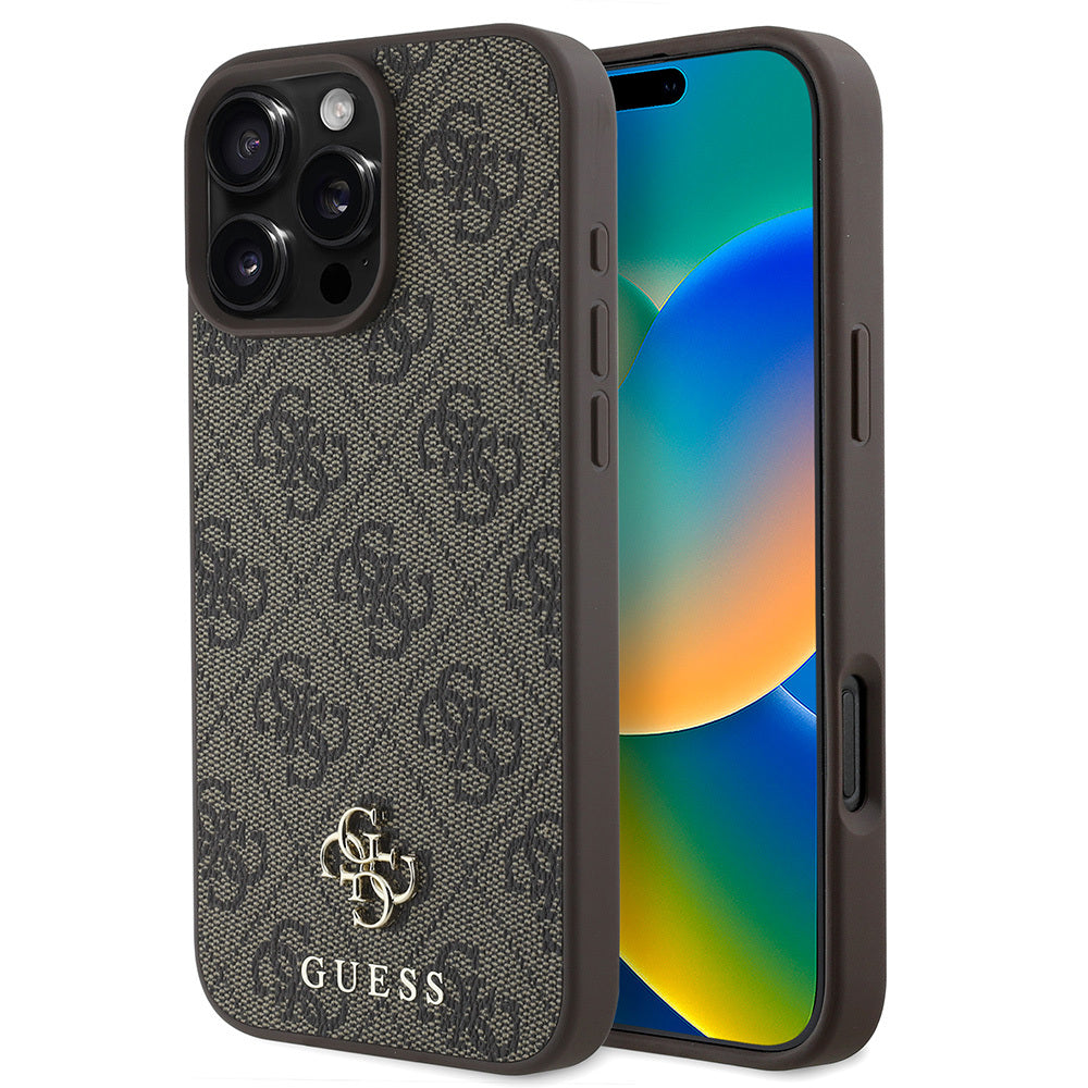 Guess iPhone 16 Pro Orjinal Lisanslı Magsafe Şarj Özellikli Small 4G Classic Telefon Kılıfı-9
